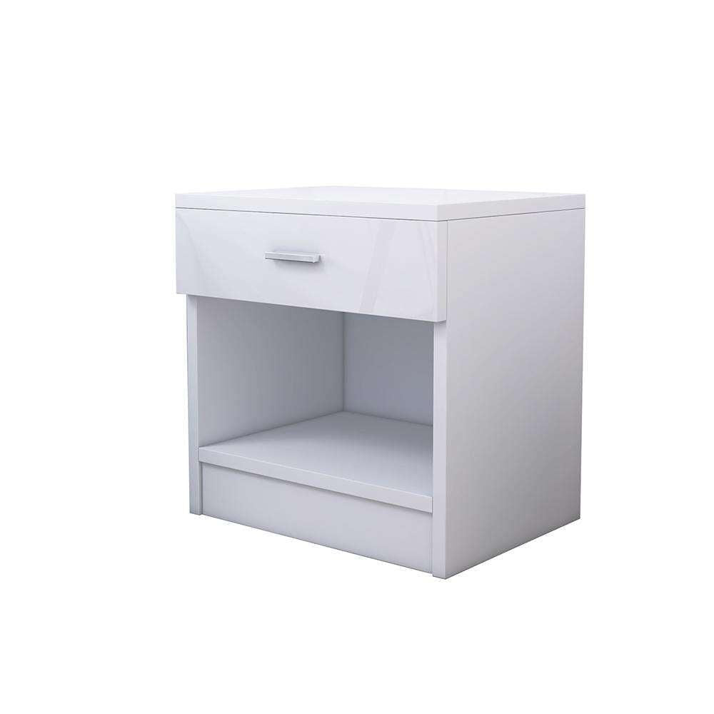Fityou® High Gloss Nightstand With Drawer - Fit You