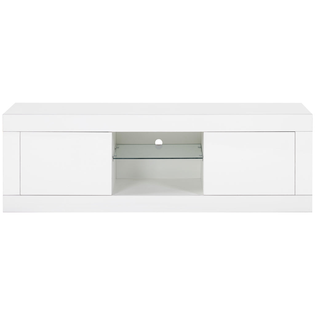 LED TV Stand High Gloss Cabinet for TVs Up to 50'' White with Drawer - Fit You