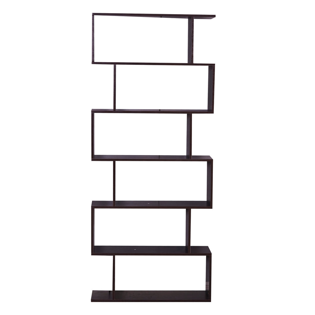 Fityou® Bookcase Particle Board with 6 Shelves Brown - Fit You
