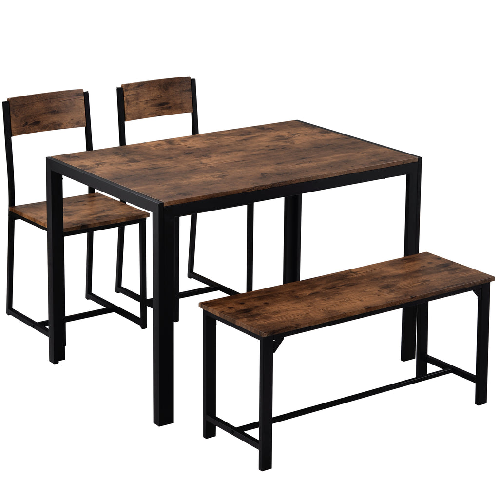 Fityou® Dining Table Set Retro Brown - Fit You