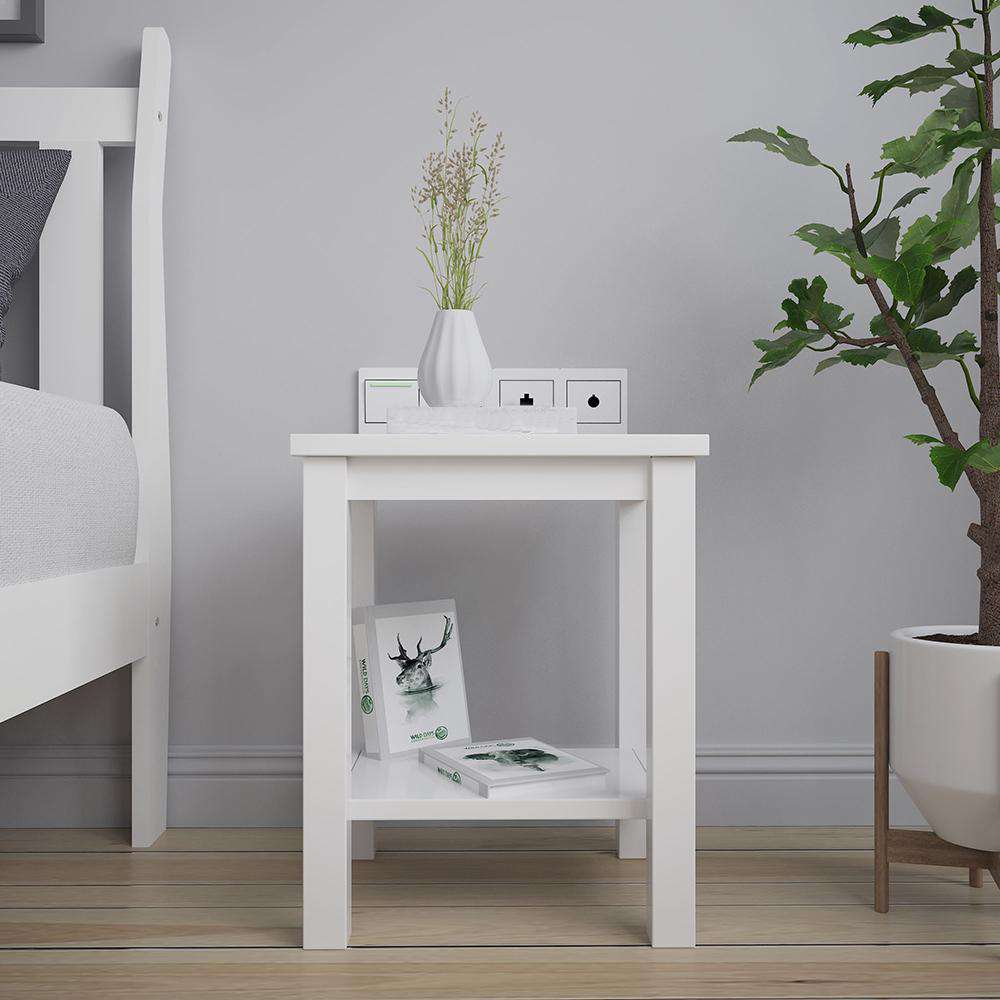 Two Fit You White Bedside Table - Fit You