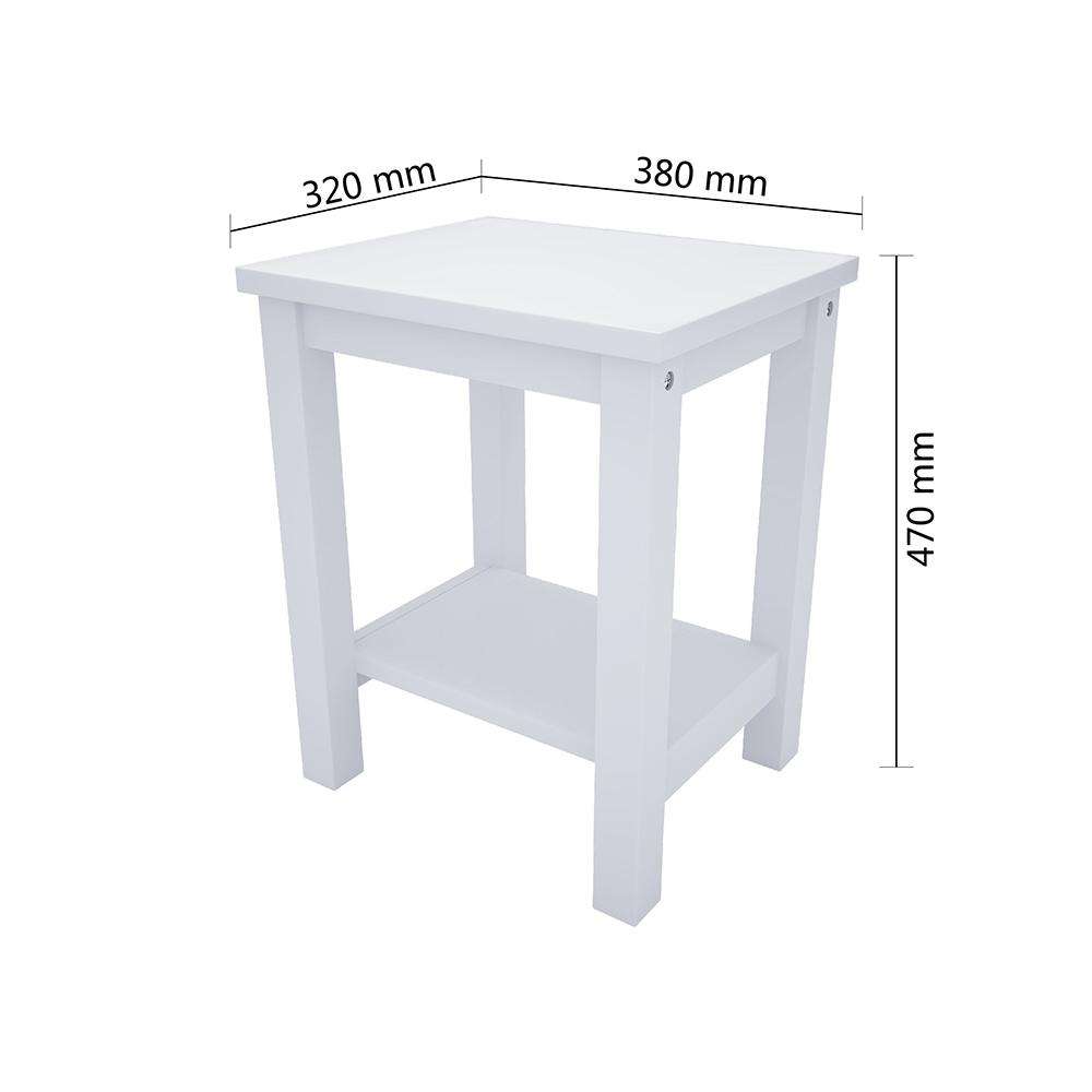 Two Fit You White Bedside Table - Fit You