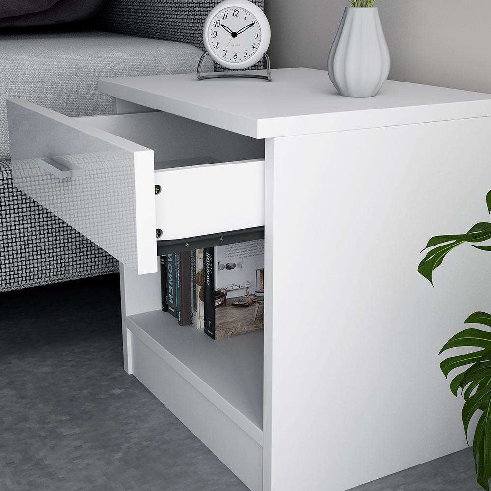 Fityou® High Gloss Nightstand With Drawer - Fit You