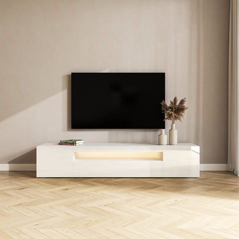 Fityou® TV Stand for TVs Up to 85'' with LED White Grey Black - Fit You