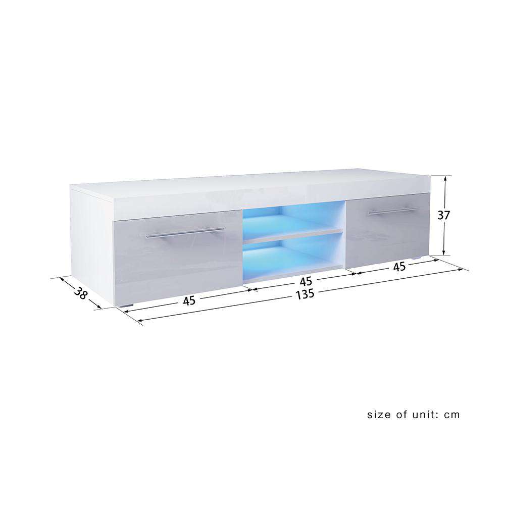 Fityou® 135cm Grey Two Drawers TV Stand - Fit You