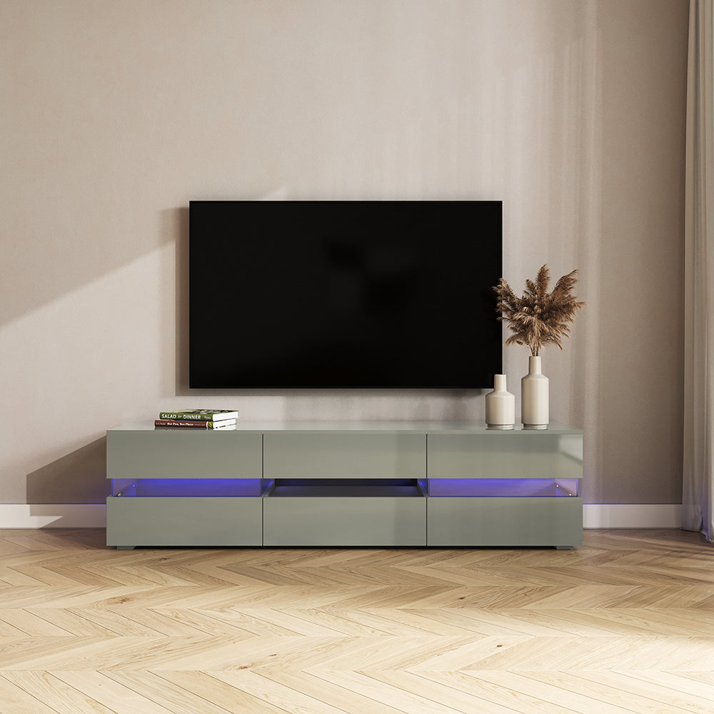 Fityou® TV Stand for TVs Up to 70'' with LED Grey White Black - Fit You