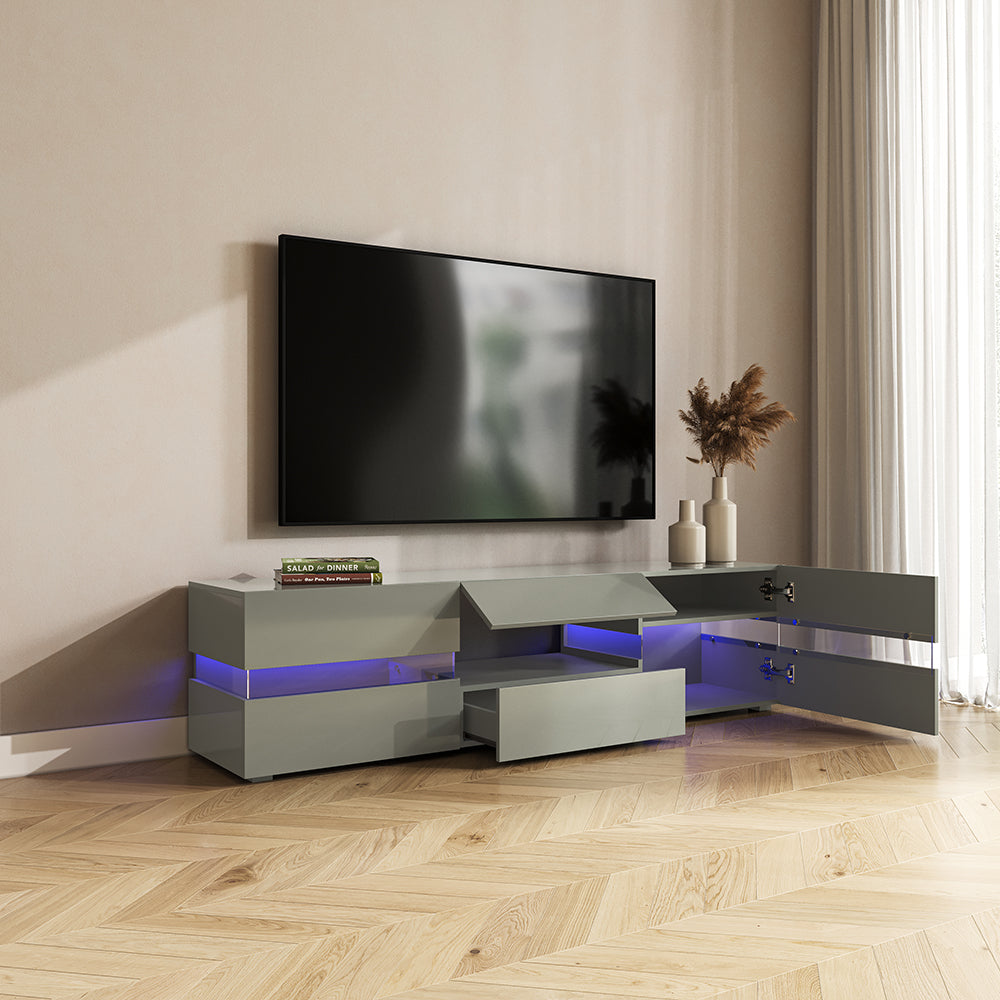 Fityou® TV Stand for TVs Up to 70'' with LED Grey White Black - Fit You