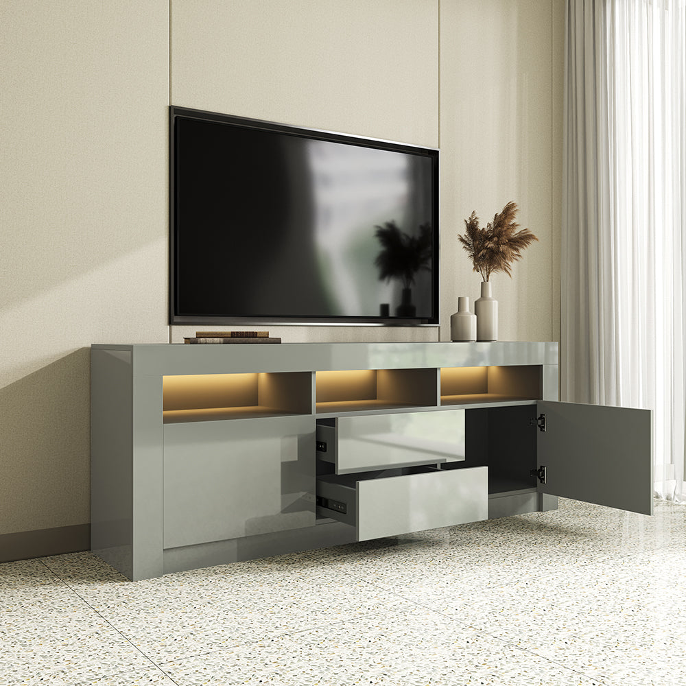 Fityou® TV Stand for TVs Up to 65'' with LED White Grey Black - Fit You