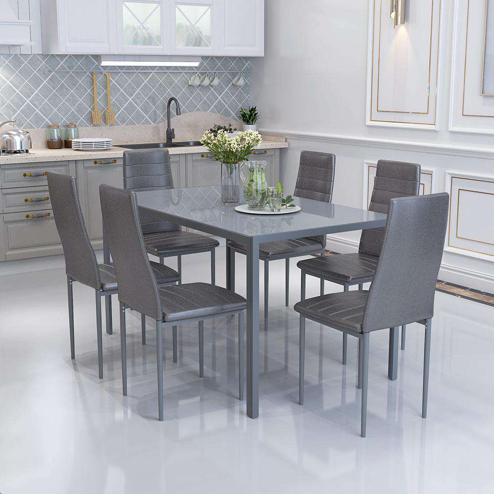 Fityou® Grey 7 Piece Dining Set - Fit You