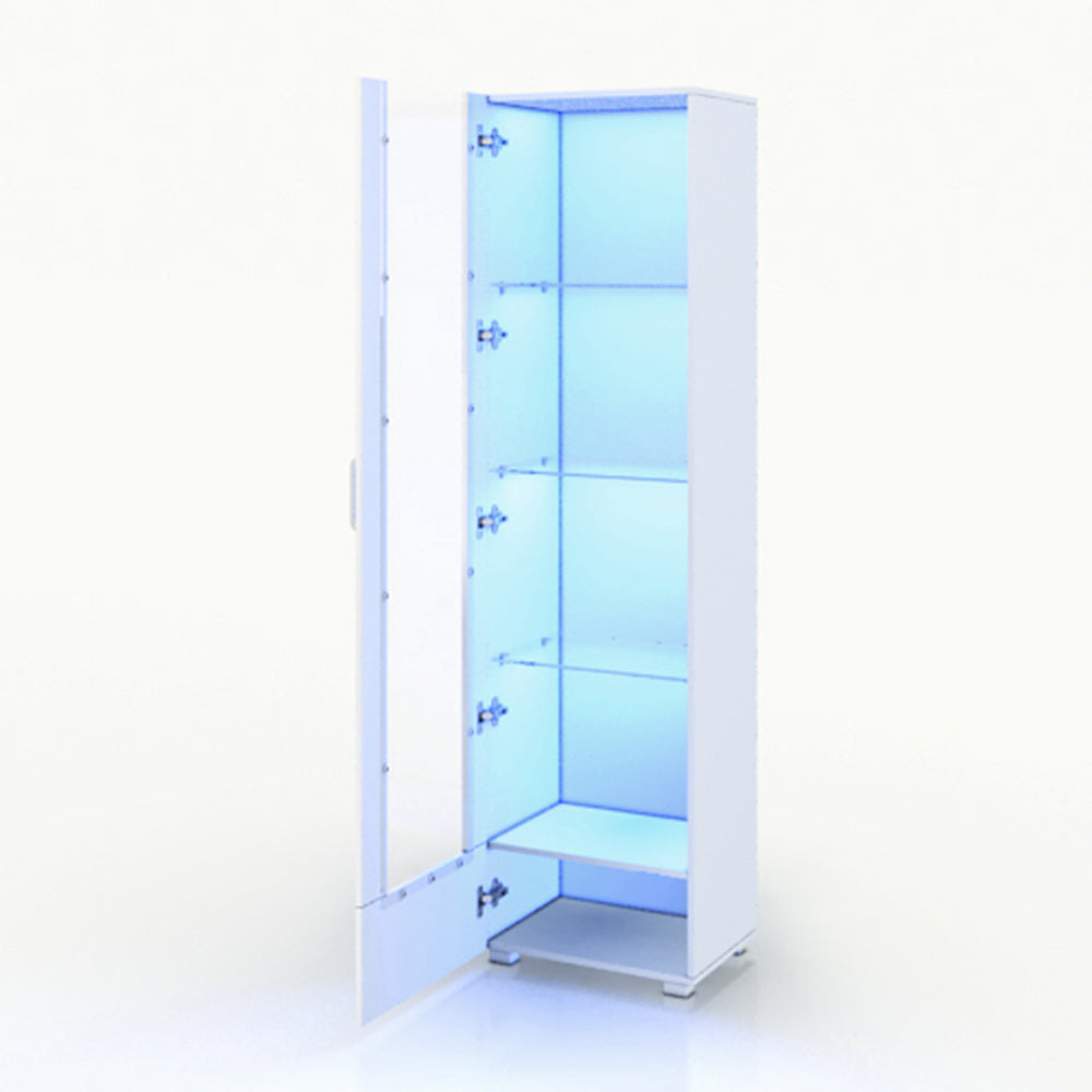 Fityou® LED Display  Cabinet High Gloss White Grey - Fit You