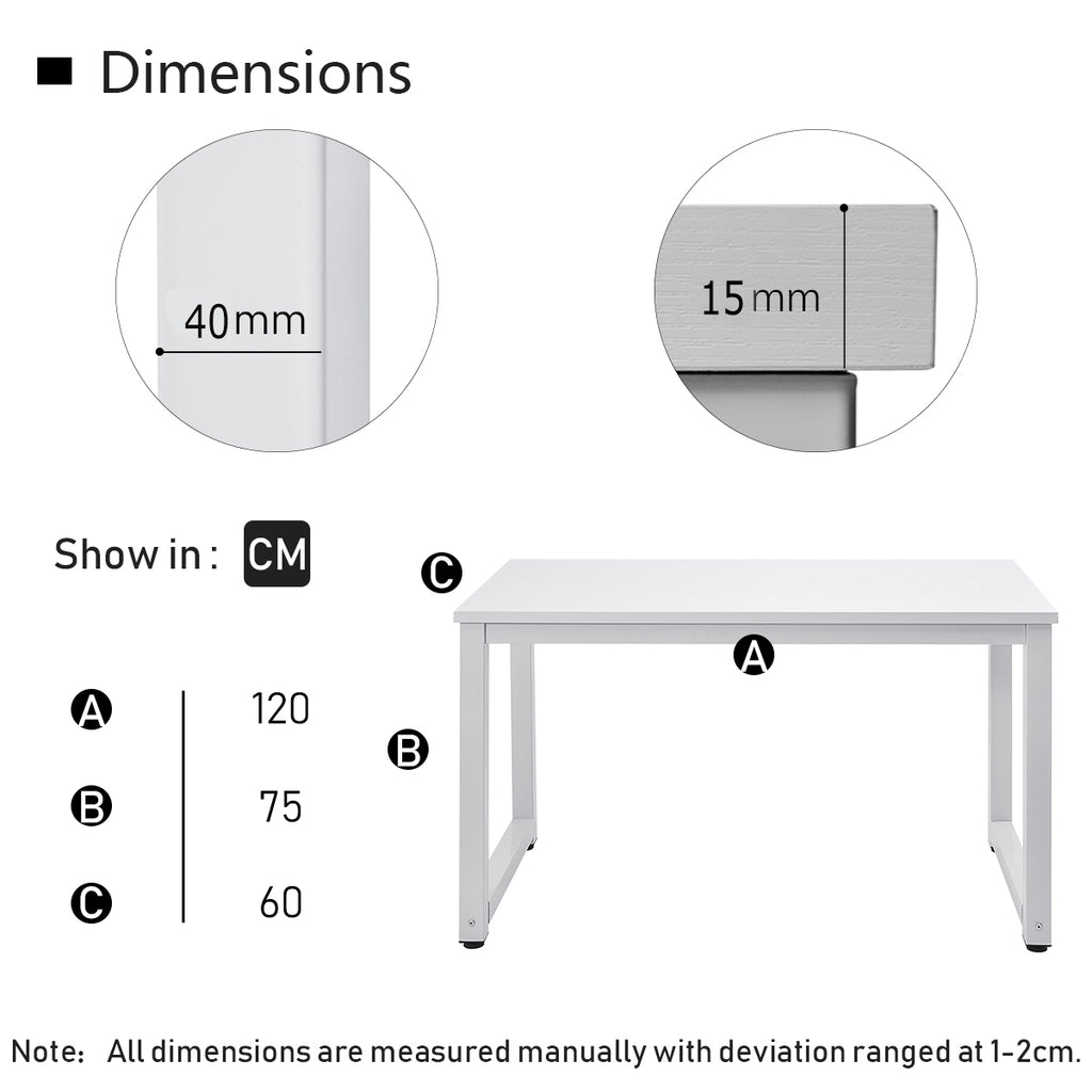 Fityou® Computer Desk Table Home Office White - Fit You