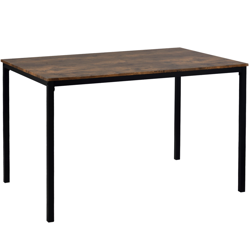 Fityou® Dining Table Set Wooden Steel Frame Brown - Fit You