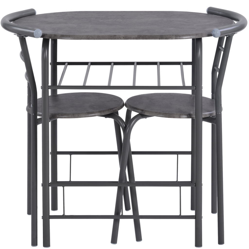 Fityou® 3Pcs Dining Table Set Home Grey - Fit You