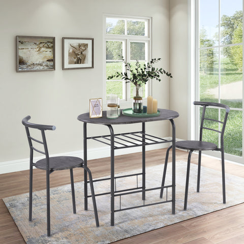 Fityou® 3Pcs Dining Table Set Home Grey - Fit You