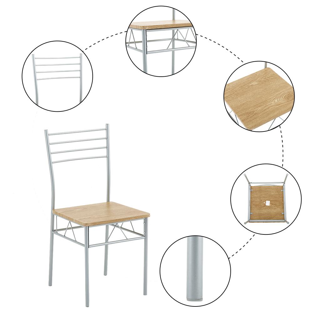 Fityou® Dining Table Sets Iron Glass with PU Cushion - Fit You