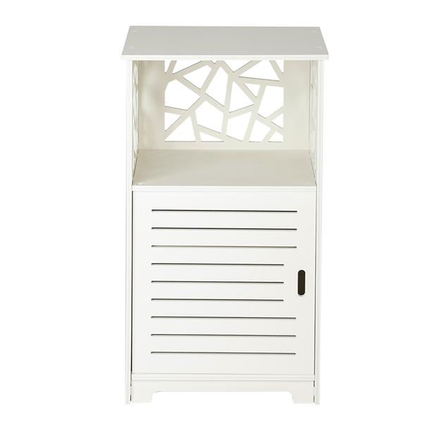 Single Door With Compartment 70cm High Bedside Table - Fit You