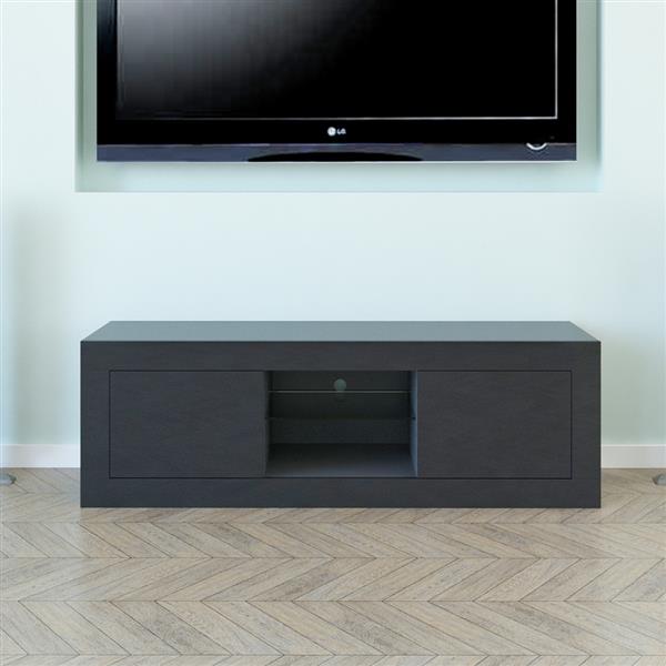 Lacquer 125cm TV Stand LED 2-Door 1-Glass Shelf Media Center - Fit You