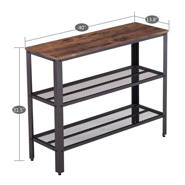 Industrial Style Three-Tier Console Table - Fit You