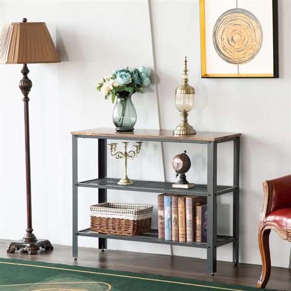 Industrial Style Three-Tier Console Table - Fit You