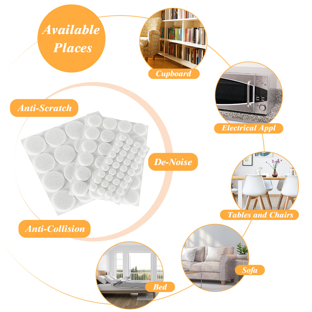 Fityou® Premium Heavy-Duty Furniture Felt Pad Protectors for Hardwood(76pcs) - Fit You