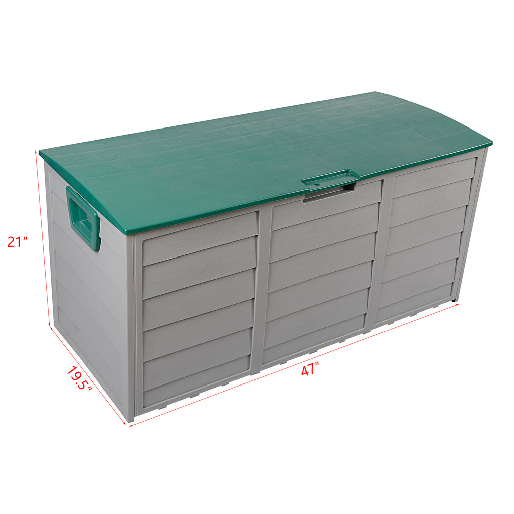 Fityou® Waterproof 75GAL 260L Outdoor Garden Plastic Storage Box Grey - Fit You