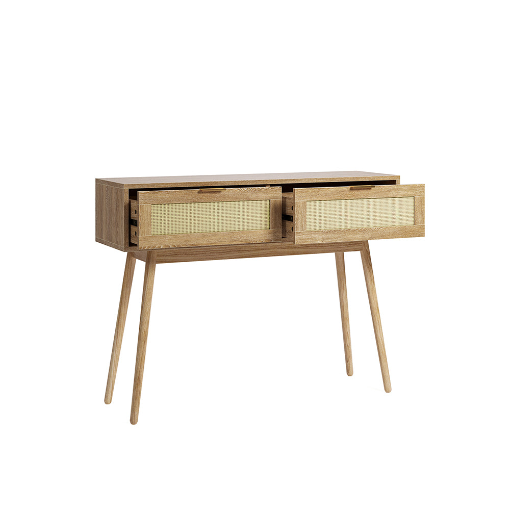 【Preorder】Fityou® Rattan Sidetable Wooden Cabinet with 2 Drawer - Fit You