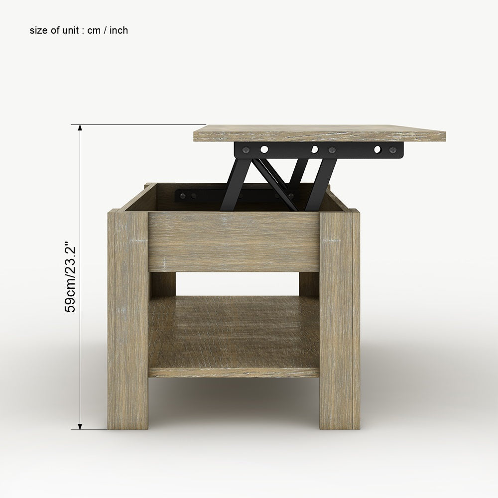 【Preorder】Fityou®Oak lifting coffee table - Fit You