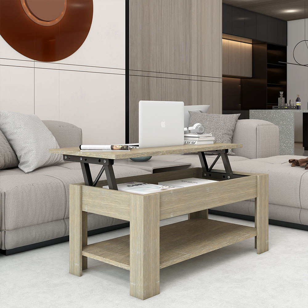 【Presale】Fityou®Oak lifting coffee table - Fit You