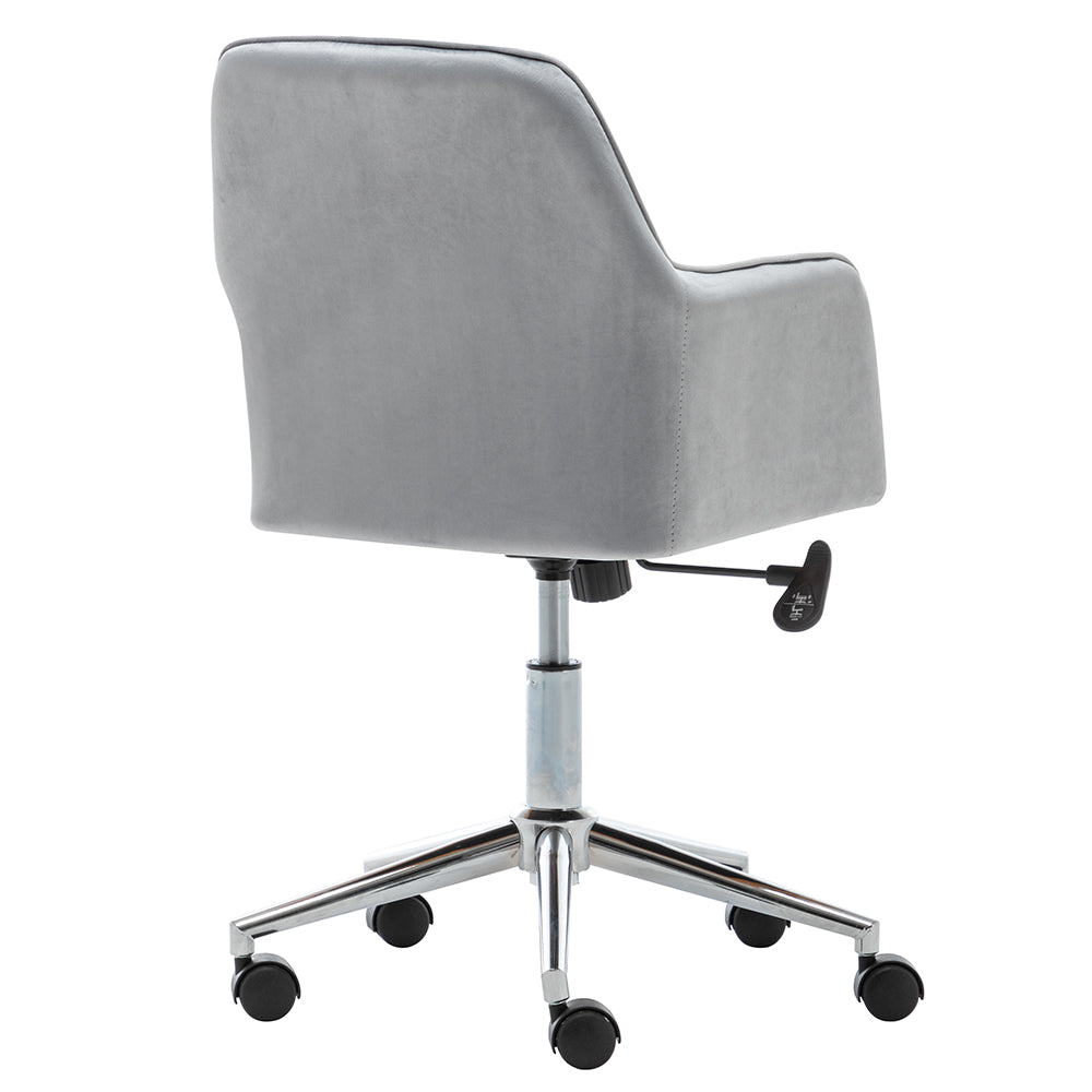 Fityou® Light Grey Velvet Upholstered Office Chair - Fit You