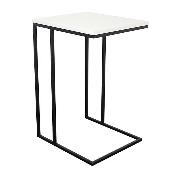 Minimalism Side Table Metal Frame Base White - Fit You