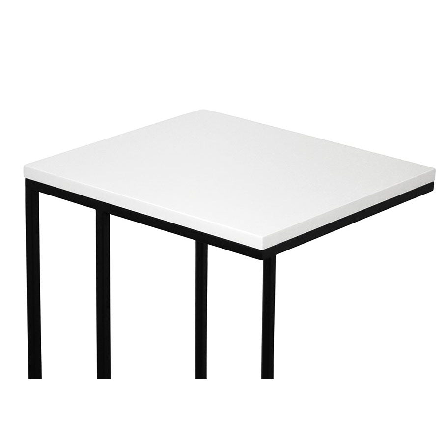 Minimalism Side Table Metal Frame Base White - Fit You