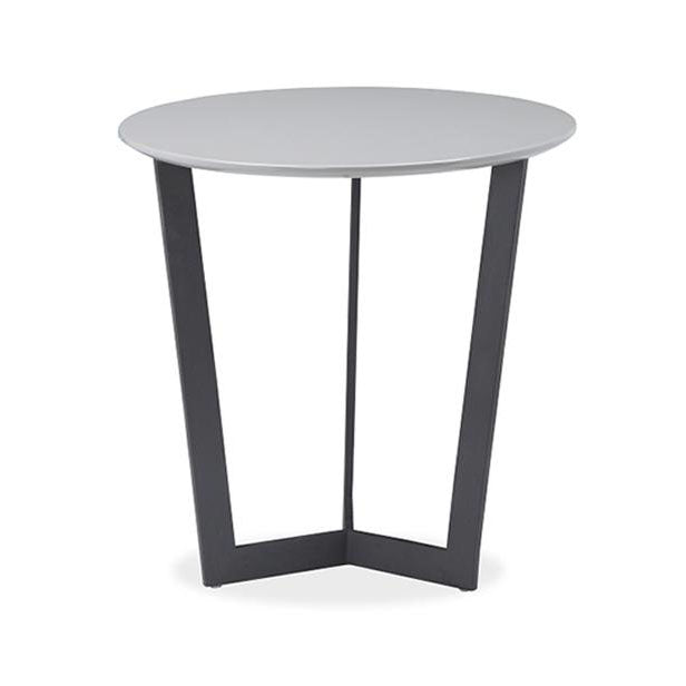 Minimalism High Gloss Side Table Metal Base Grey - Fit You
