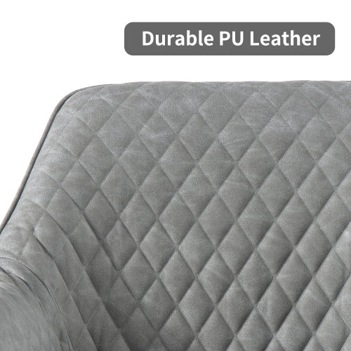 Desk Chair with Arms Luxurious Cushion PU Leather for Home Office - Fit You