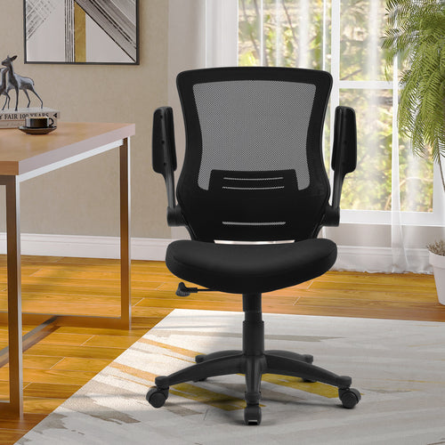 Adjustable Office Chair Back Support Swivel Flip Up Arm Computer Desk Task Chair - Fit You