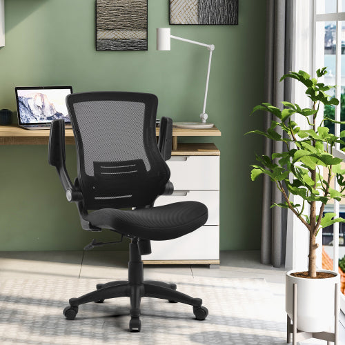 Adjustable Office Chair Back Support Swivel Flip Up Arm Computer Desk Task Chair - Fit You