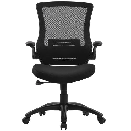 Adjustable Office Chair Back Support Swivel Flip Up Arm Computer Desk Task Chair - Fit You