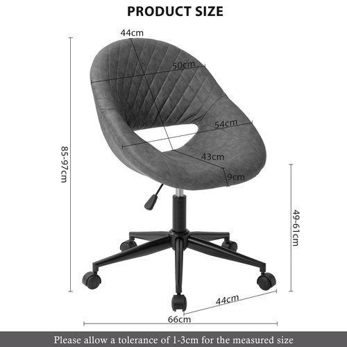 Adjustable Height Office Chair Swivel Desk Chair with Armrest Computer Chair Bedroom Armchair - Fit You