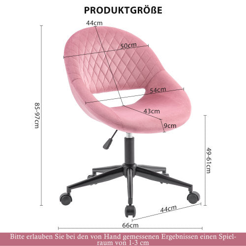 Adjustable Height Office Chair Swivel Desk Chair with Armrest Computer Chair Bedroom Armchair - Fit You