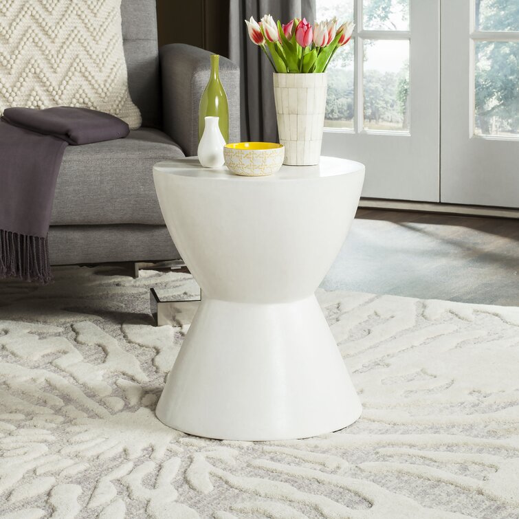 WabiSabi Sculptural 45cm End Table Concrete Djembe - Fit You