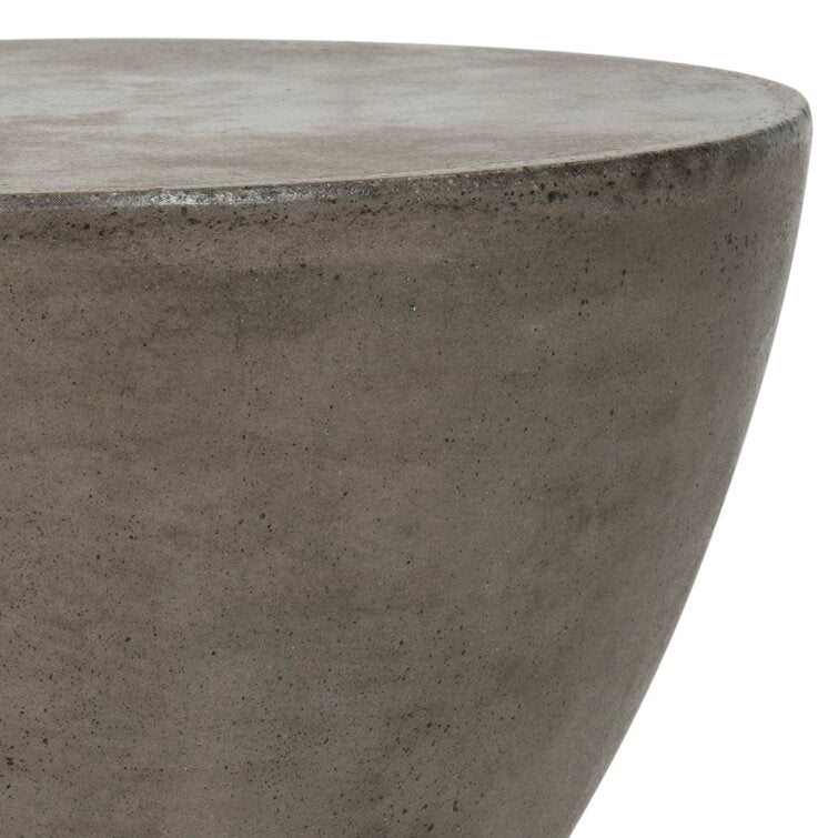 WabiSabi Sculptural 45cm End Table Concrete Djembe - Fit You