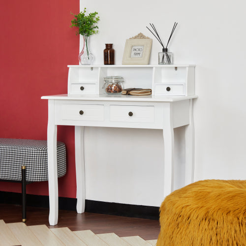 Storage Drawers Painted Finish Wooden Dressing Table - Fit You