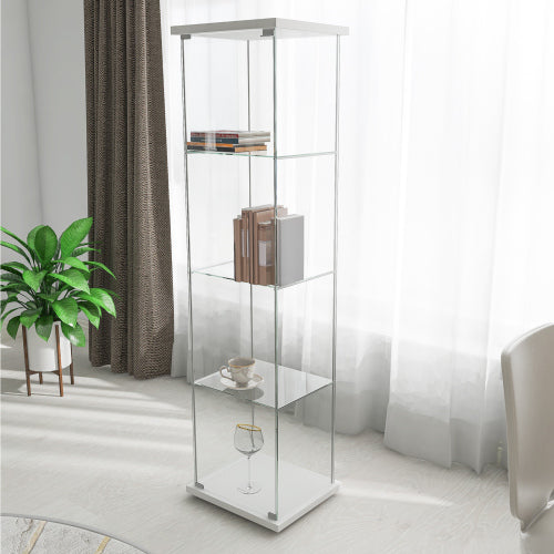 Glass Display Cabinet 4 Shelves with Door - Fit You
